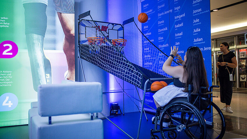 Ein Gast beim Para-Basketball