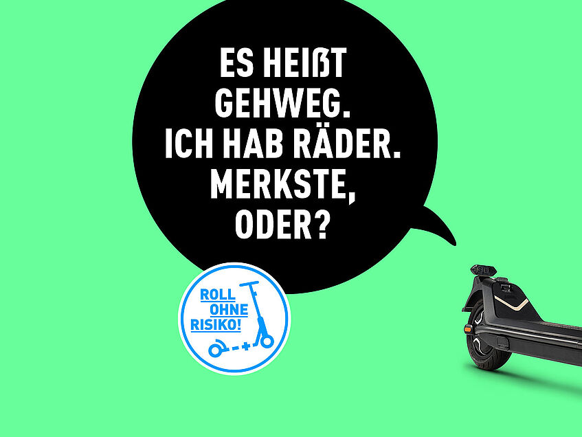 Der Sticker "Es heißt Gehweg …"