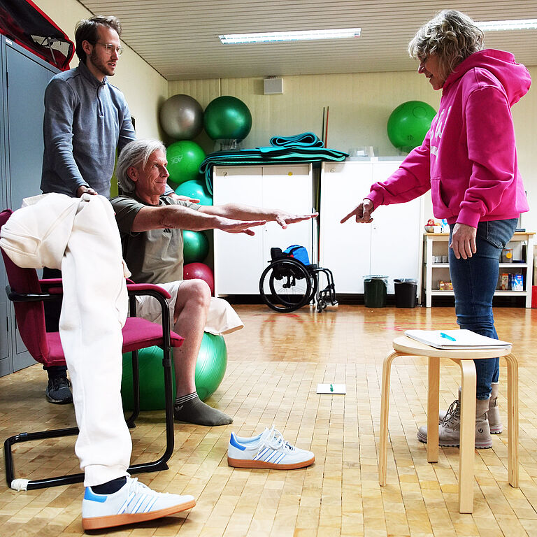 Fallbeispiel-Person in dieser Gruppenarbeit ist Prothesenträger Markus, selbst angehender Sportcoach.