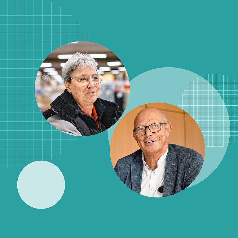Composing von Silke Mayer-Seidler und Hans-Peter Flinks sind die Vorsitzenden der Vertreterversammlung der BGHW-Selbstverwaltung.