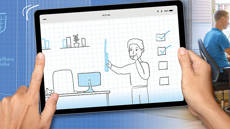 Zahlen und Infos für die optimale Einrichtung des Homeoffice liefert der CHECK-UP Homeoffice im DGUV-Portal. 