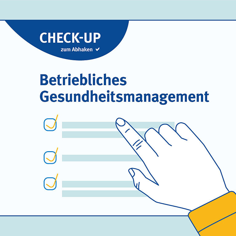 Illustration einer Checkliste für das Betriebliche Gesundheitsmanagement