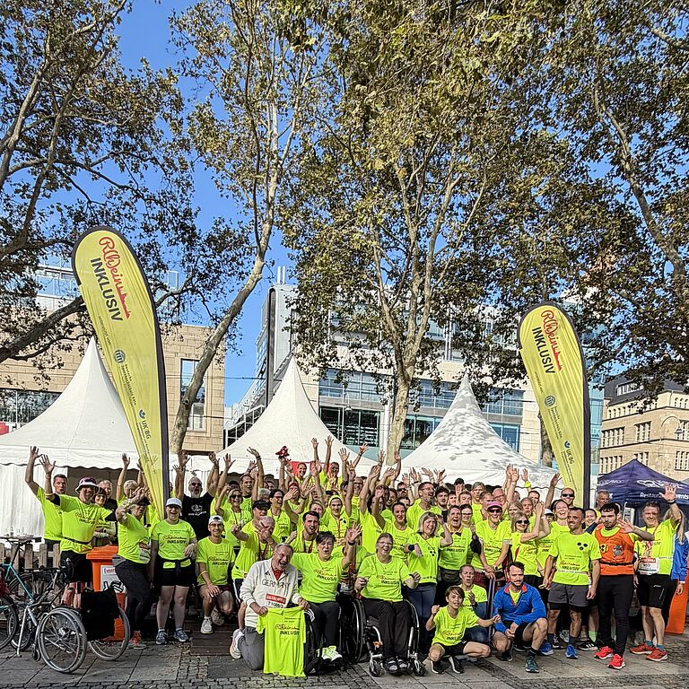 Staffellauf Rhein Inklusiv 2026: Gruppenbild vom Team der BGHW