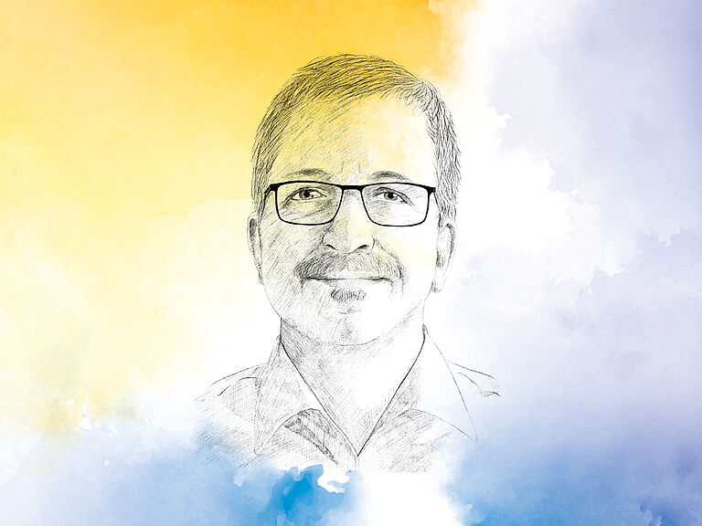 Illustration Dr. Rolf Erbe, ehemaliger Fachgruppenleiter an der Berliner Feuerwehr- und Rettungsdienst-Akademie