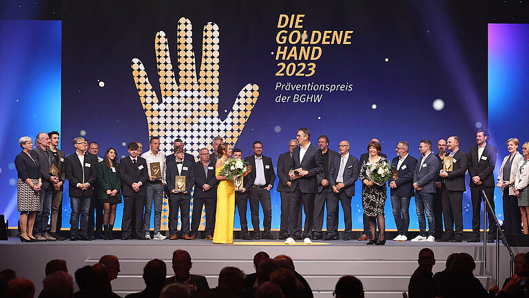 Die Goldene Hand 2023: Gruppenbild mit allen Gewinnern