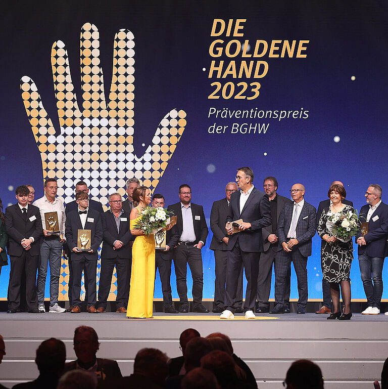 Die Goldene Hand 2023: Gruppenbild mit allen Gewinnern