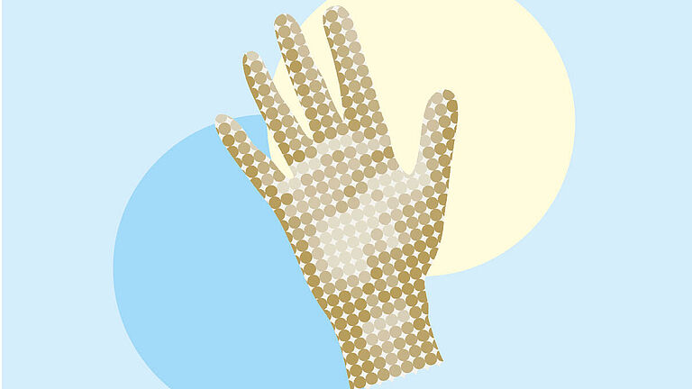Illustration des Logos vom Präventionspreis Die Goldene Hand