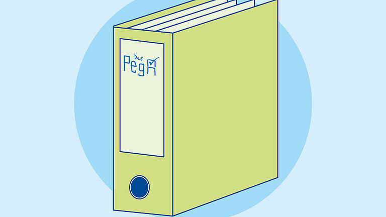 Illustration eines Ordners auf dem PegA steht