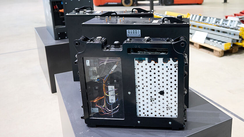 Das Bild zeigt eine LI-ION Battery aus der Linde S-Series
