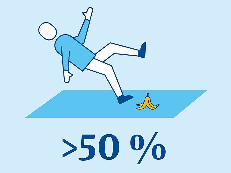 Illustration Ausrutschen
