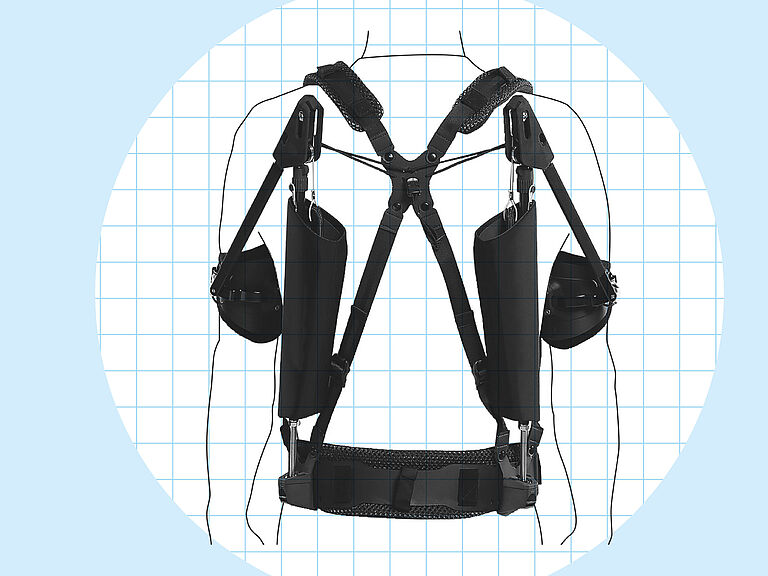 Illustration eines Exokeletts