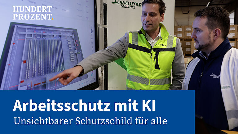 Bild zeigt die Vorschau für die Reportage Arbeitsschutz mit KI – Unsichtbarer Schutzschild